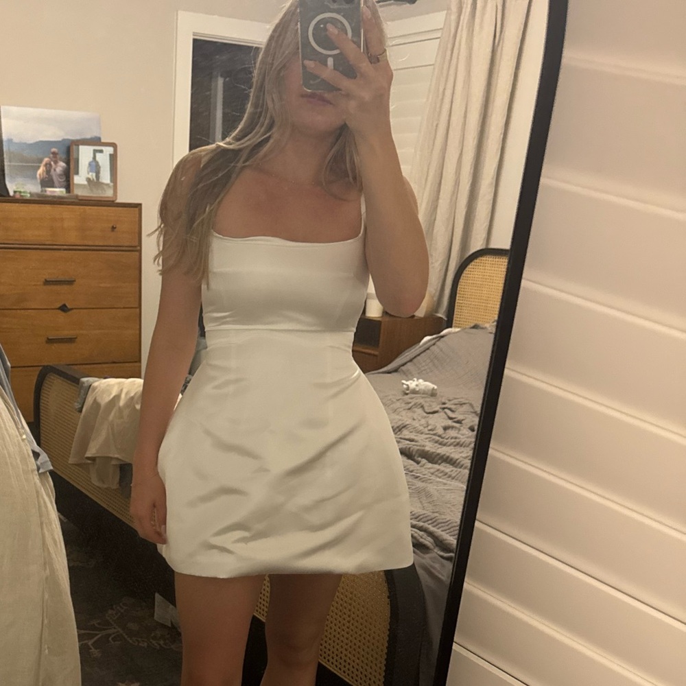 Babyboo Fashion White Mini Dress
